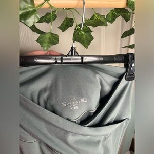 Offline by Aerie Crossover High-Waisted Flare Leggings Sage green color